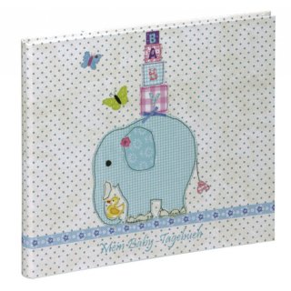 Babyalbum mit blauem Elefant Vorderseite