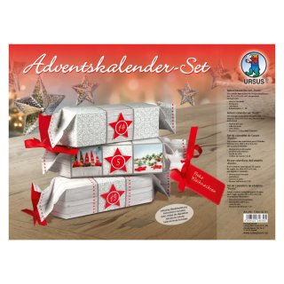 Bastelset für Adventskalender aus Geschenkboxen Verpackung