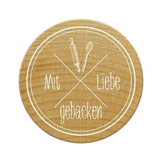 Woodies Stempel "Mit Liebe gebacken"