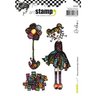 Stempel "Ilona and the fabric flower by Alexi" Carabelle Studio