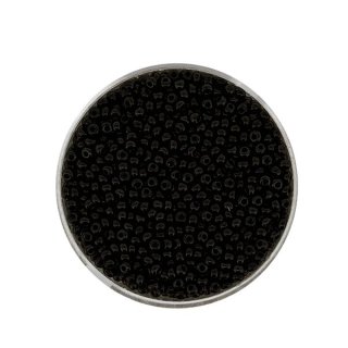 Rocailles satt schwarz, 2,0 mm, 17 g