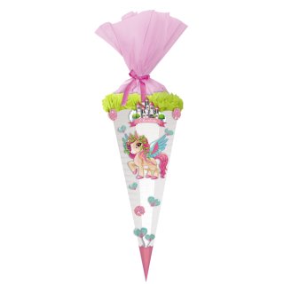 Schultüte Bastelset "Pegasus" rosa 68 cm Easy Line