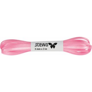 Satinband 3 mm, rosa hell, 3 m