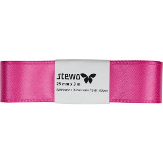 Satinband 25 mm, pink, 3 m