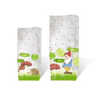 Geschenk-Bodenbeutel "Glückspilz" 145 x 235 mm, 10er Pack