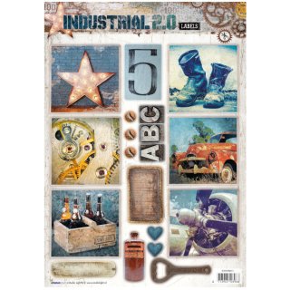 Designpapier gestanzt "Industrial 2.0 nr. 611" A4