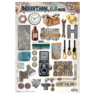 Designpapier gestanzt "Industrial 2.0 nr. 615" A4