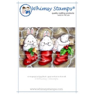 Stempel "Christmas Bunny Stockings" Whimsy Stamps