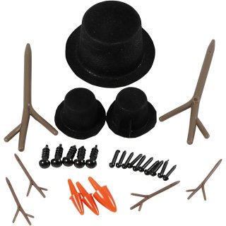 Schneemannteile, 2,3-7 cm, 3er Set