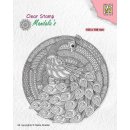 Stempel Mandala mit Pfau