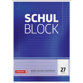 Block „Schulblock“ A4 Lin27 50 Blatt