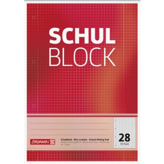 Block "Schulblock" A4 Lin28, 50 Blatt