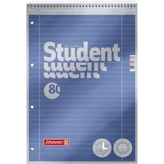 Collegeblock "Premium Student" A4, Lin27, 80 Blatt, LH