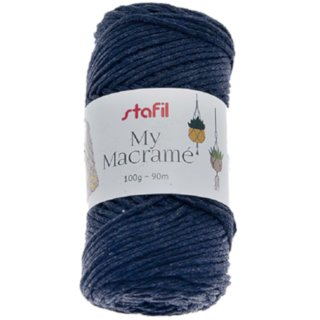 Makramee Garn "Blau Melange" ca. 2 mm, 90 m