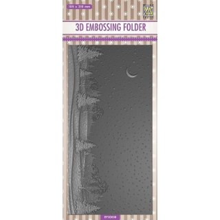 Embossing Folder "Verschneite Landschaft" 10,5 x 21 cm