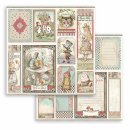 Scrapbookingpapier Set "Alice Through the Looking Glass" 8 x 8" Stamperia (10 Blatt)