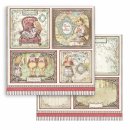 Scrapbookingpapier Set "Alice Through the Looking Glass" 8 x 8" Stamperia (10 Blatt)