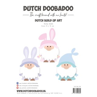 Dutch Card Art Build Up "Bunny Gnome" A5