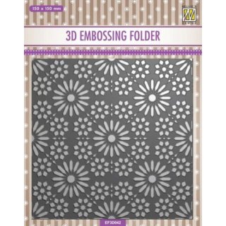 Embossing Folder "Blumenmuster" 15 x 15 cm