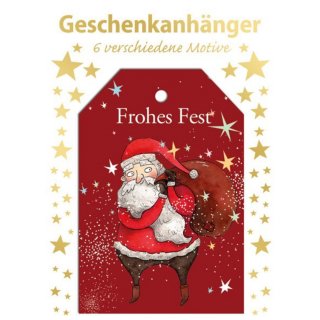 Geschenkanhänger "Weihnachten I" 6er Pack