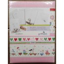 Babyalbum Rückseite Kinderwagen Zug mit Tieren rosa...