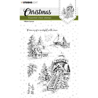 Stempel Winter Houses Vorderseite