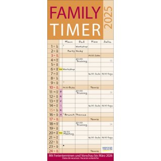 Familienkalender 2025 Deckblatt