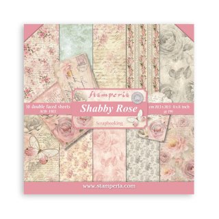 Scrapbookingpapier Set im Vintaglook mit Blumen und Handschrift Deckblatt