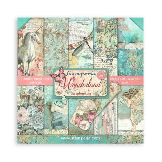 Scrapbookingpapier Set mit Einhorn und Fee Deckblatt