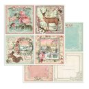 Scrapbookingpapier Set "Pink Christmas" 8 x 8" Stamperia (10 Blatt)