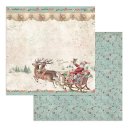 Scrapbookingpapier Set "Pink Christmas" 8 x 8" Stamperia (10 Blatt)