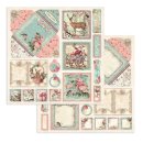 Scrapbookingpapier Set "Pink Christmas" 8 x 8" Stamperia (10 Blatt)