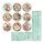 Scrapbookingpapier Set "Pink Christmas" 8 x 8" Stamperia (10 Blatt)