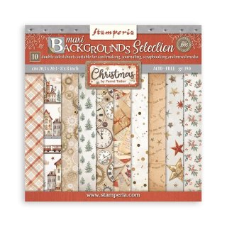 Scrapbookingpapier Set Steampunk Weihnachten Deckblatt