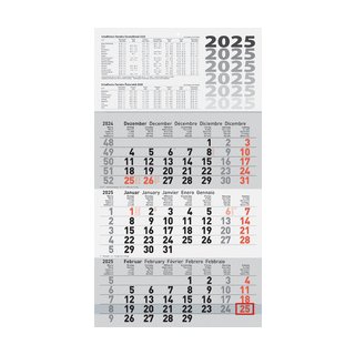 Wandkalender "3-Monats-Kalender" 2025