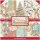 Scrapbookingpapier Set 20 x 20 cm mit schönen Weihnachtsmotiven Deckblatt